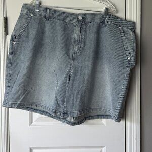 Pinstripe Jean Short from Lane Bryant